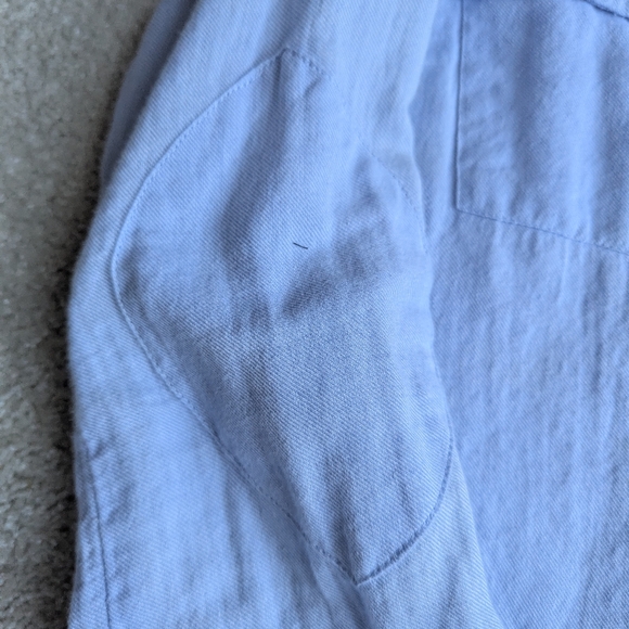 Light Blue Button-Up Women Cotton Shirt - Picture 2 of 5